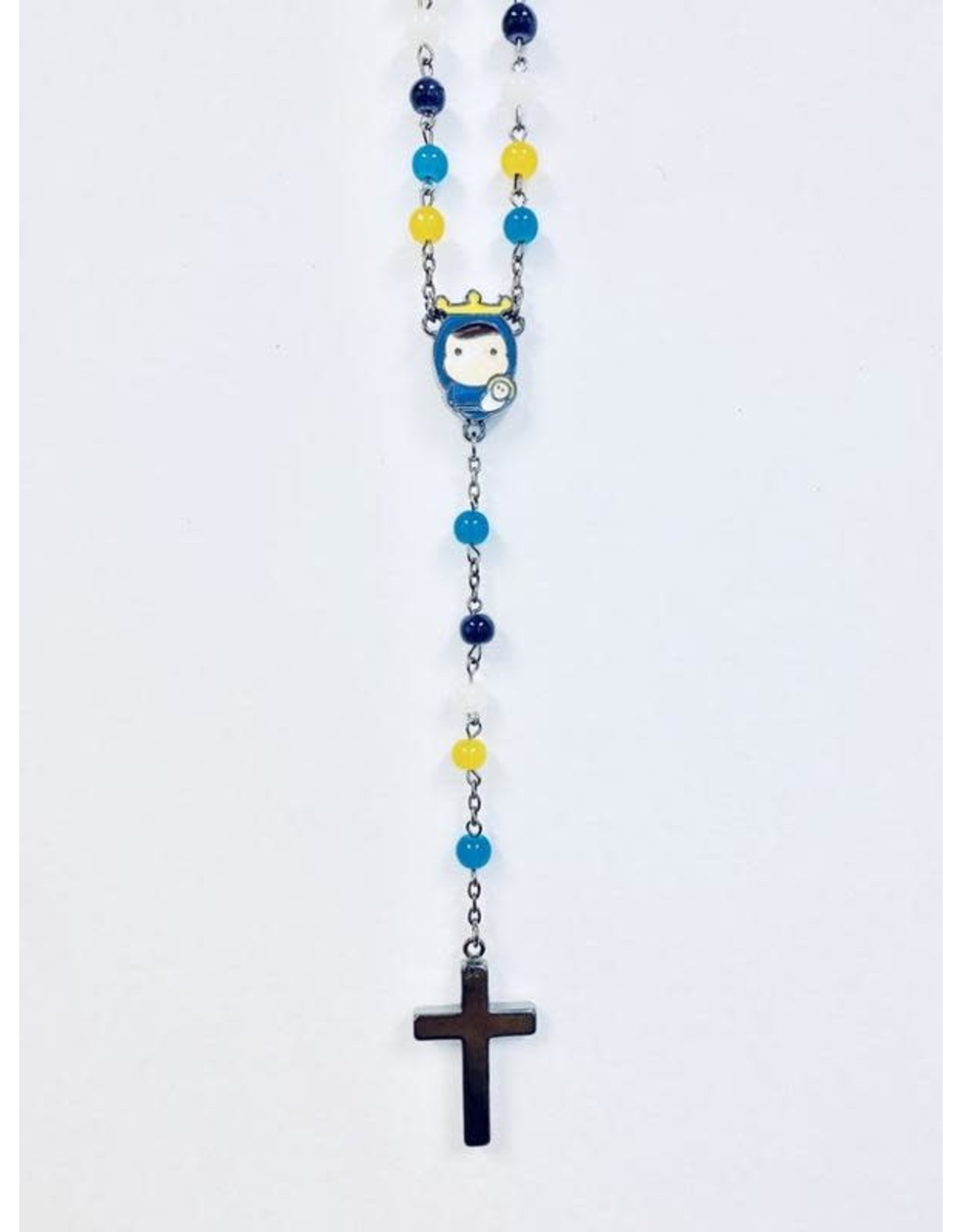 Tiny Saints Tiny Saints Rosary - Multicolor Beads with Hematite Cross