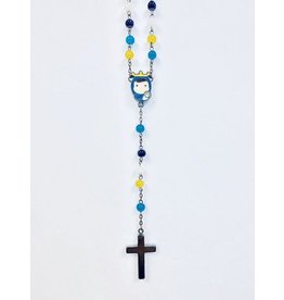 Tiny Saints Tiny Saints Rosary - Multicolor Beads with Hematite Cross