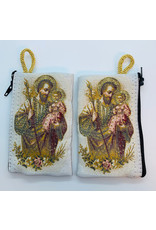 Oremus Mercy Small Rosary Pouch – St. Joseph (3"x4")