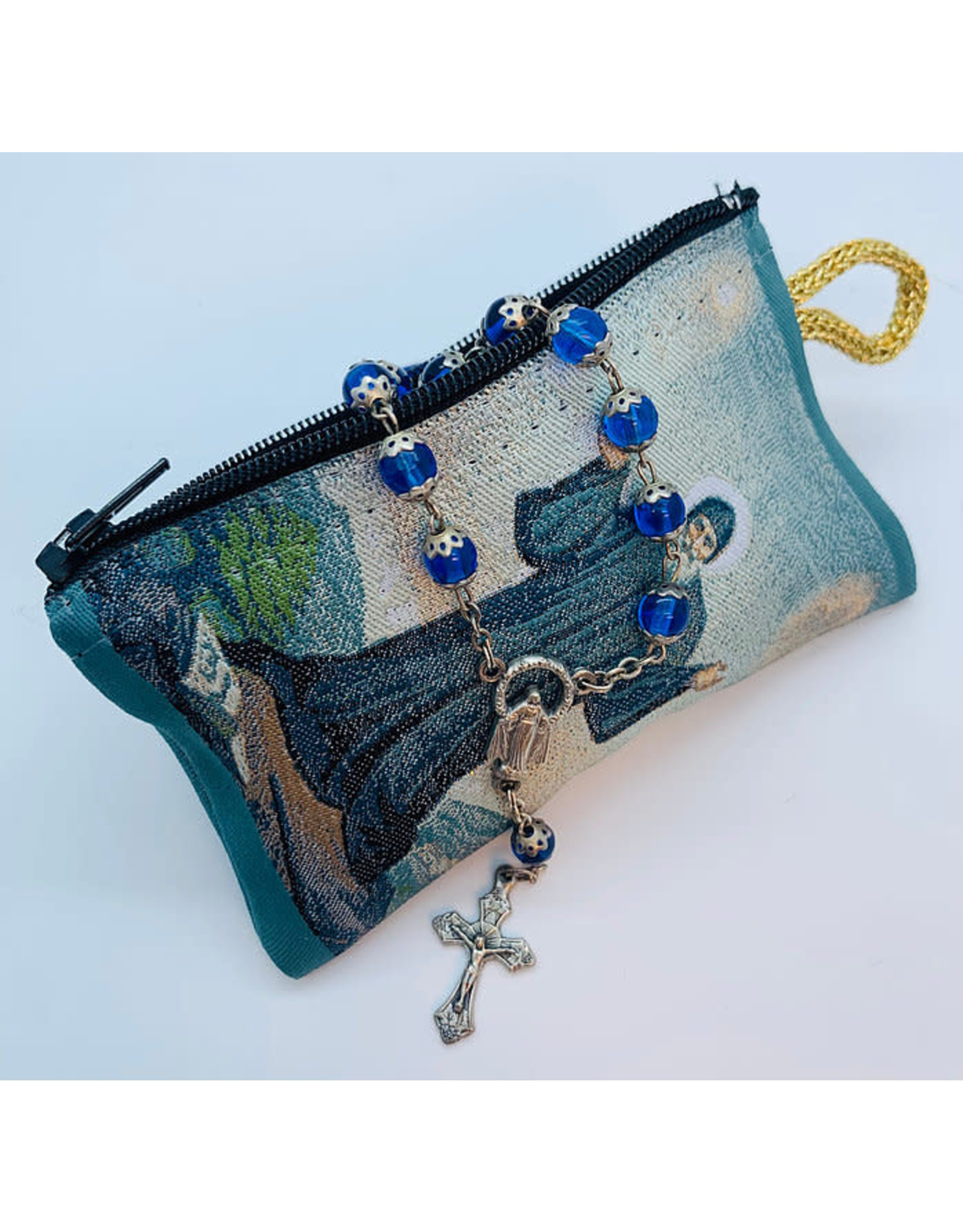 Oremus Mercy Small Rosary Pouch – St. Charbel (3″ x 4″)