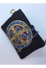 Oremus Mercy Medium Rosary Pouch -St. Benedict Medal (4″ x 6″)
