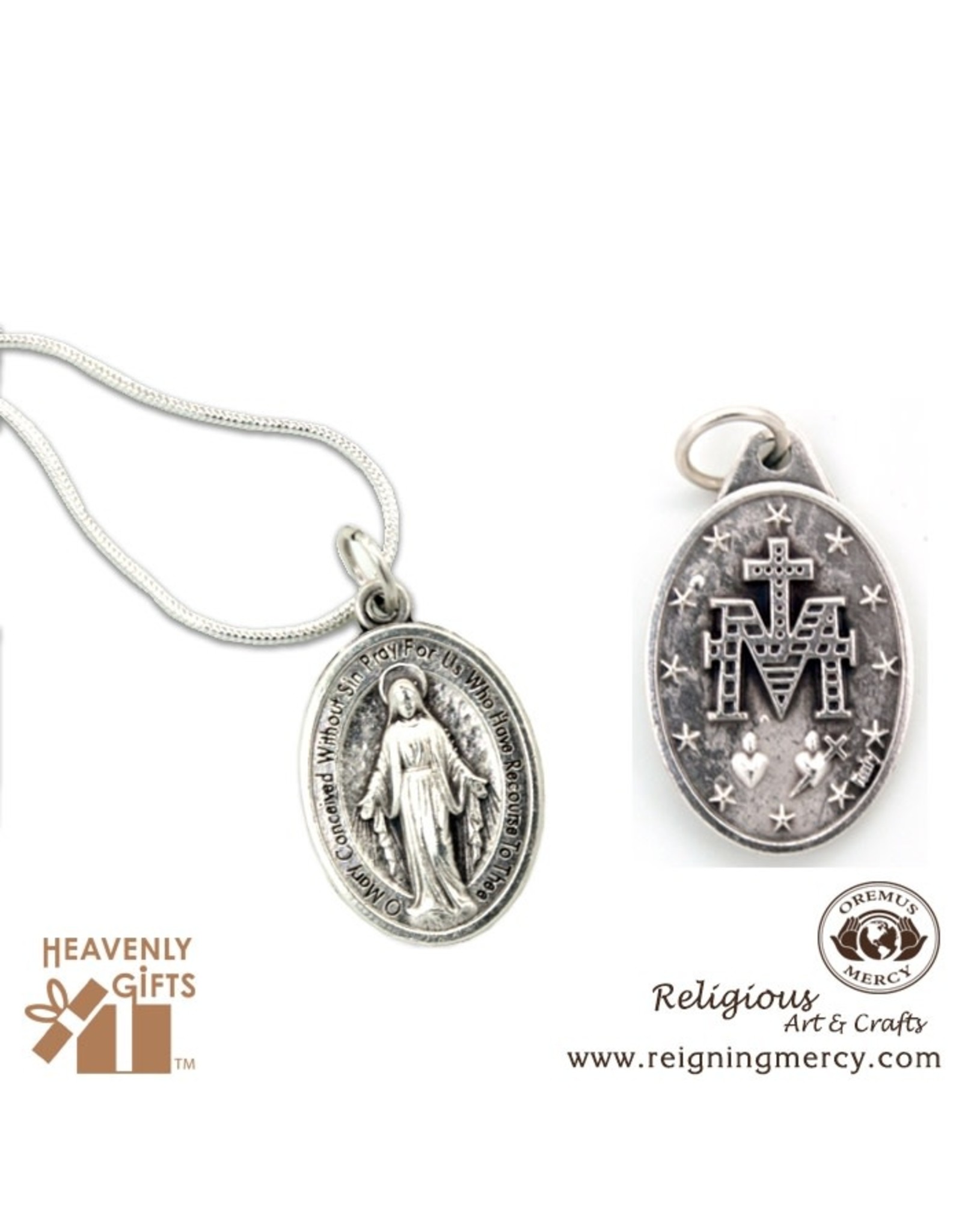 Oremus Mercy Italian Silver Medal (Miraculous Mother)
