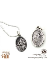 Oremus Mercy St Christopher Medal - Silver