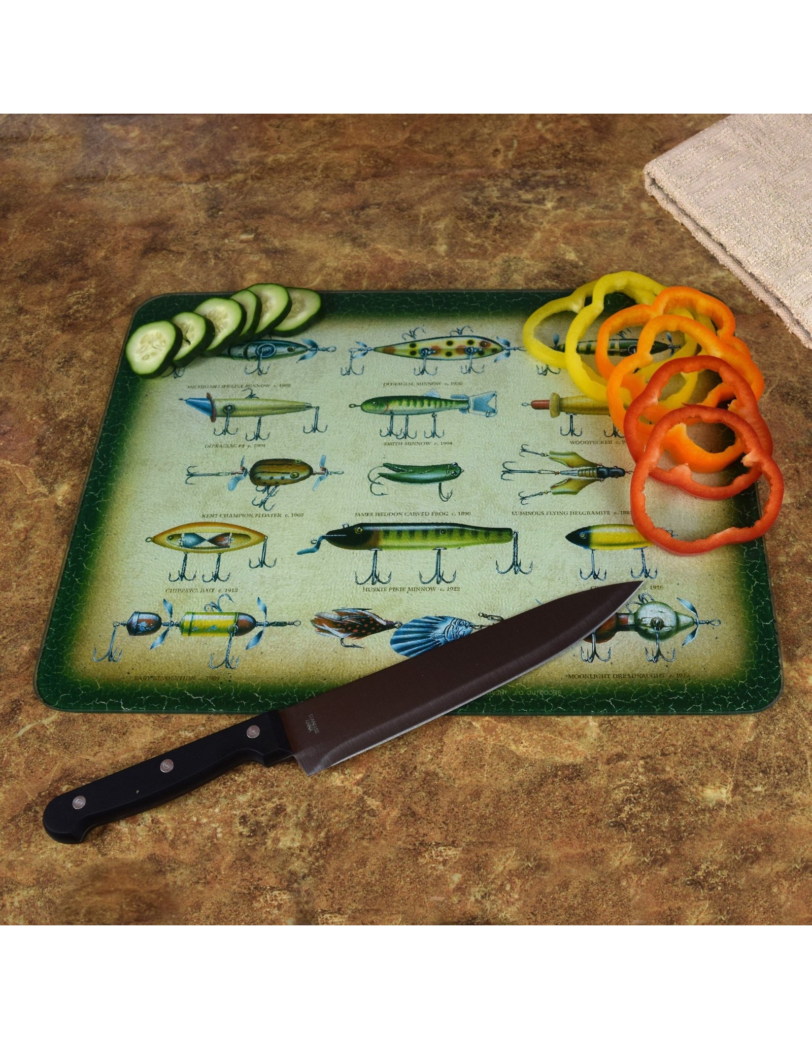 Rivers Edge Products Cutting Board 12in x 16in - Antique Lure