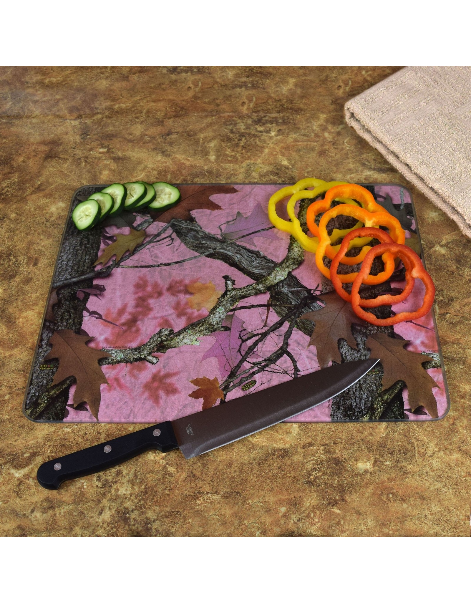 Rivers Edge Products Cutting Board 12in x 16in - Pink Camo