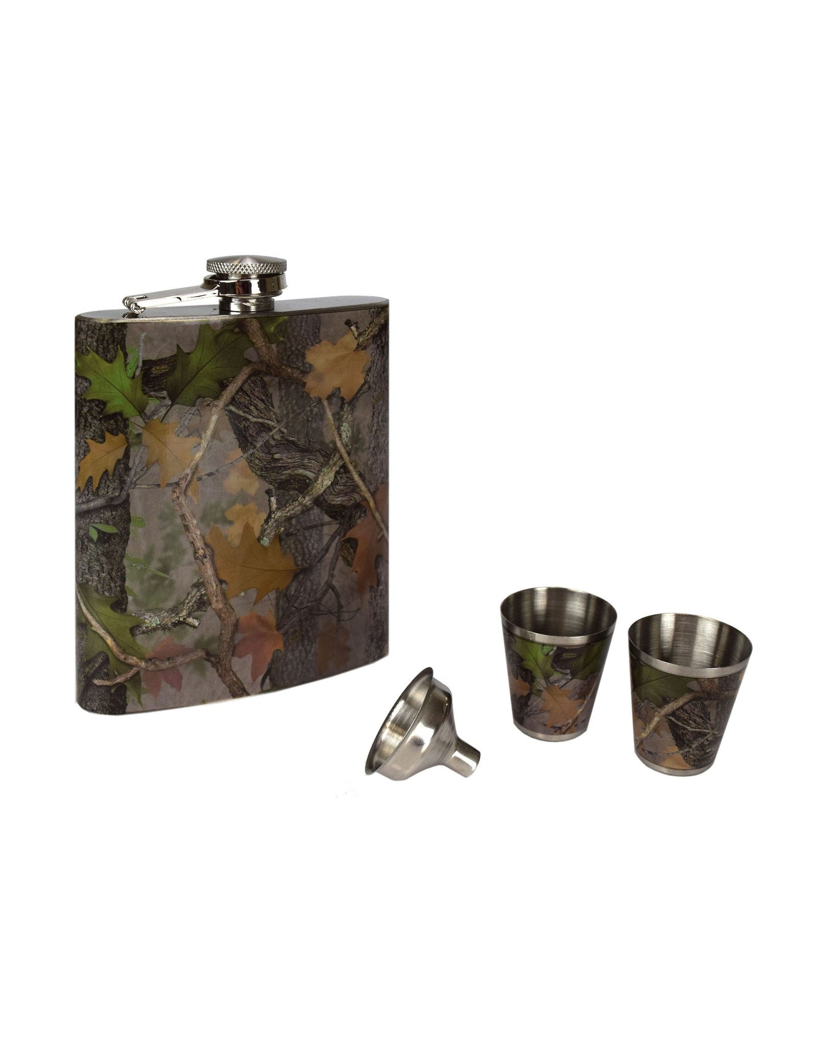 Rivers Edge Products Flask and Shot Set - CB Camo