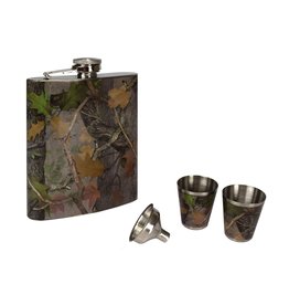 Rivers Edge Products Flask and Shot Set - CB Camo