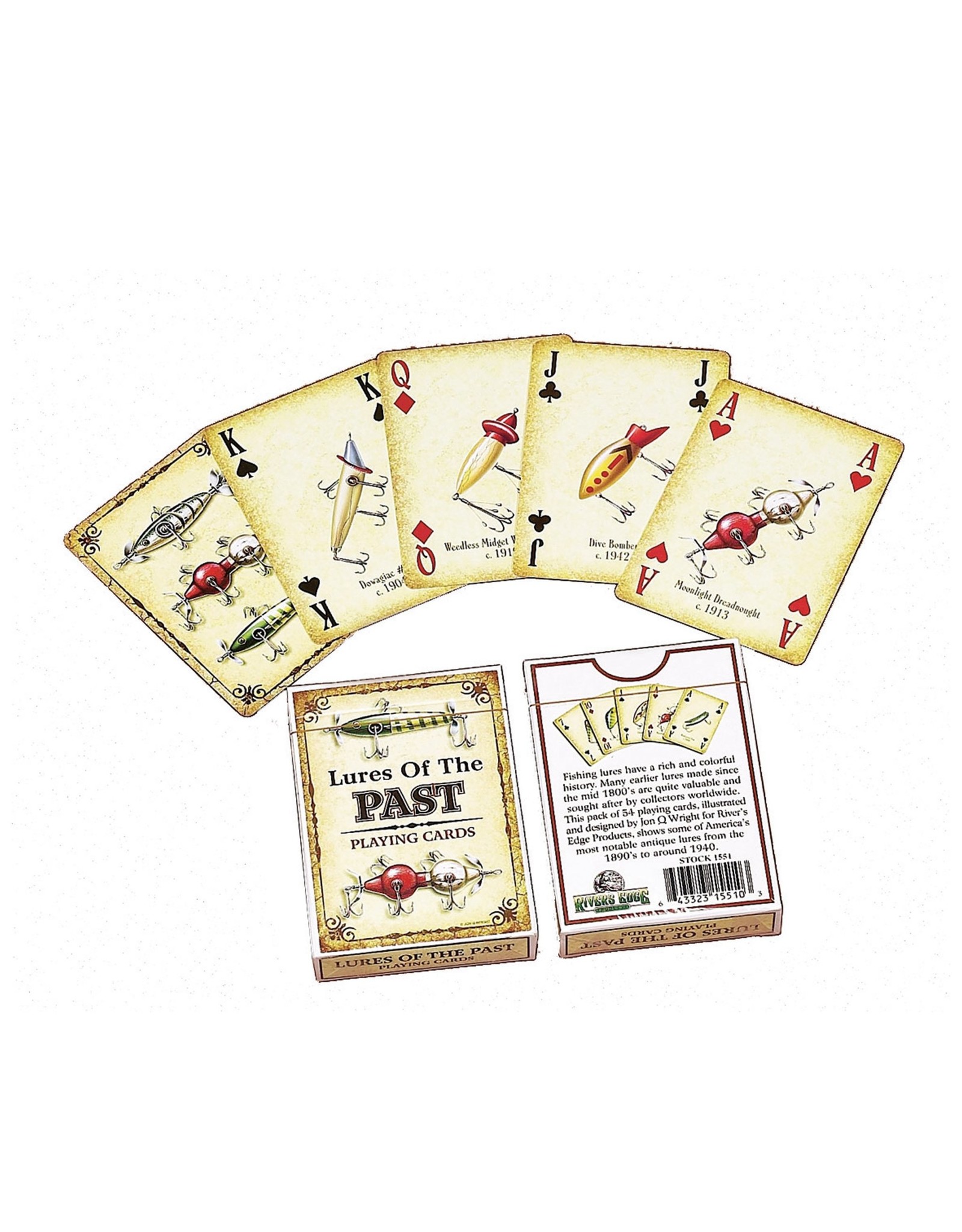 Rivers Edge Products Playing Cards - Antique Lures