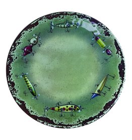 Rivers Edge Products Round Malamine Platter 17in - Fish