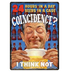 Rivers Edge Products Tin Sign 12"x17" - 24 Hours and Beers