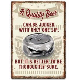 Rivers Edge Products Tin Sign 12"x17" - Beer Sure