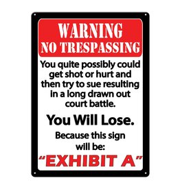 Rivers Edge Products Tin Sign 12"x17" - Exhibit A