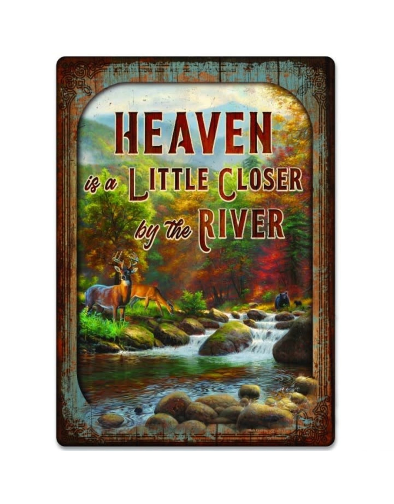 Rivers Edge Products Tin Sign 12"x17" - Heaven River