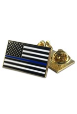 Thin Blue Line USA Classic Thin Blue Line American Flag Double Backed Pin