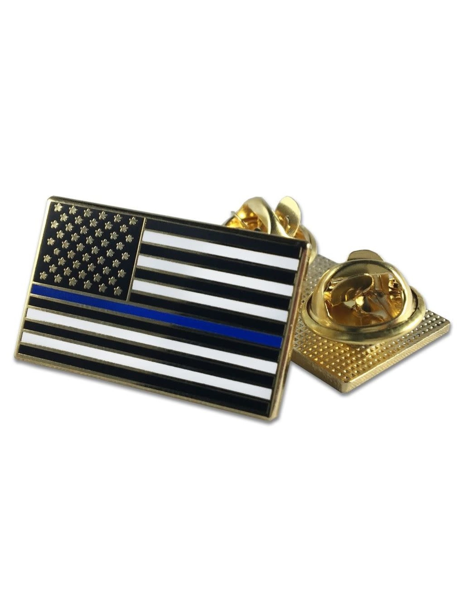 Thin Blue Line USA Classic Thin Blue Line American Flag Double Backed Pin