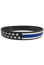 Thin Blue Line USA Thin Blue Line American Flag Bracelet - 8 Inch