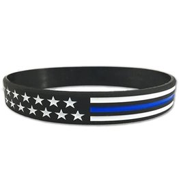 Thin Blue Line USA Thin Blue Line American Flag Bracelet - 9 Inch