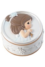 Precious Moments First Communion Girl Faith Is The Light That Guides You Girl Rosary Box with Rosary
