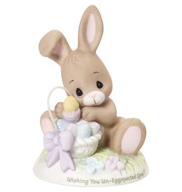 Precious Moments Bunny with Basket Wishing You Un-Eggspected Love Exclusive Figurine