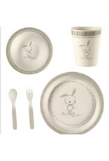 Precious Moments 5-Piece Bunny Mealtime Gift Set, Bamboo