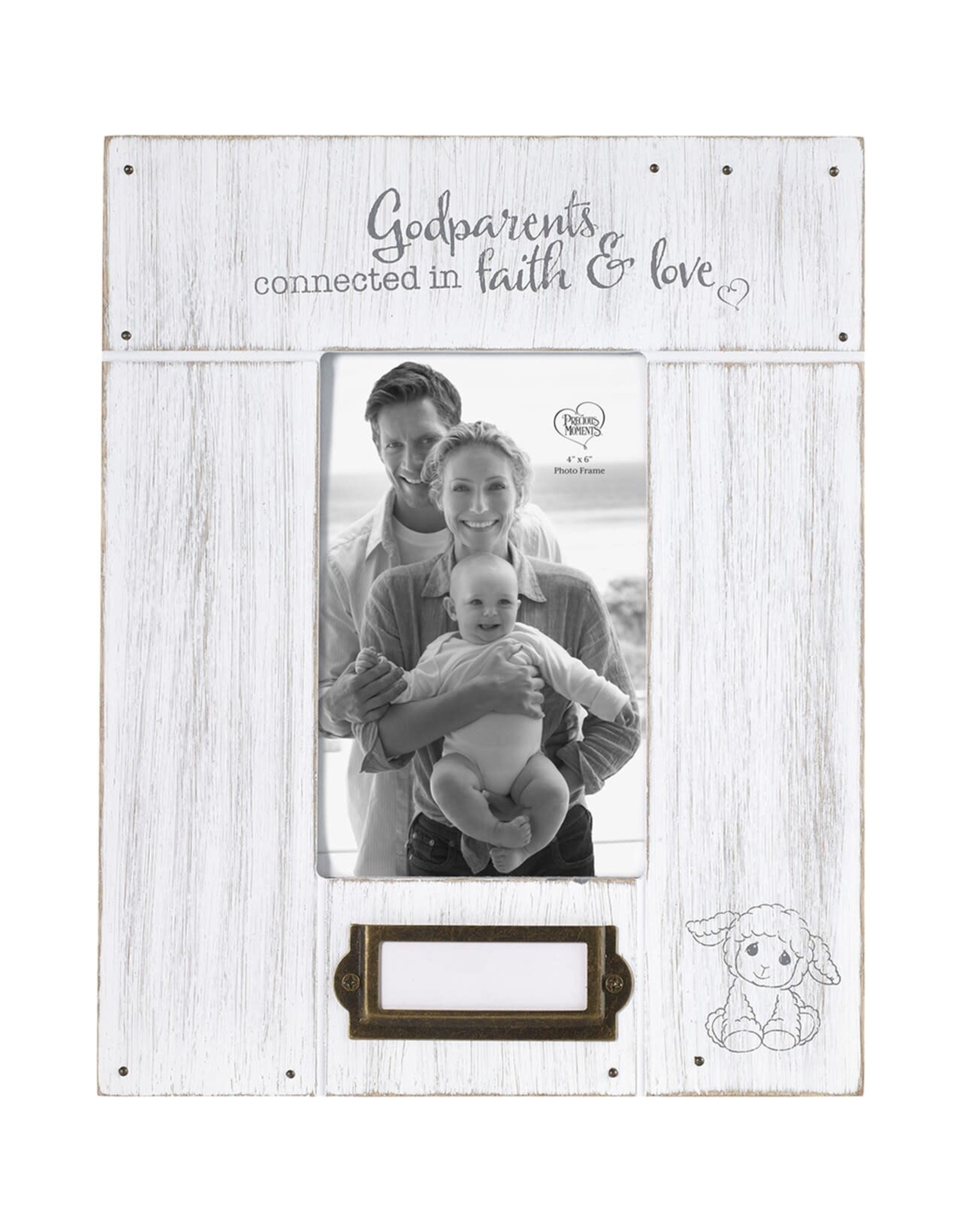 Precious Moments Godparents, Connected In Faith And Love Photo Frame