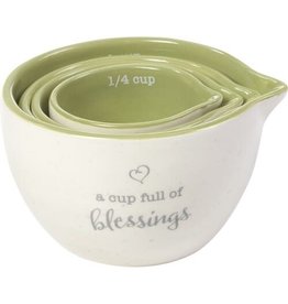 Precious Moments A Cup Full Of Blessings, 4-Piece Ceramic Measuring Cup Set