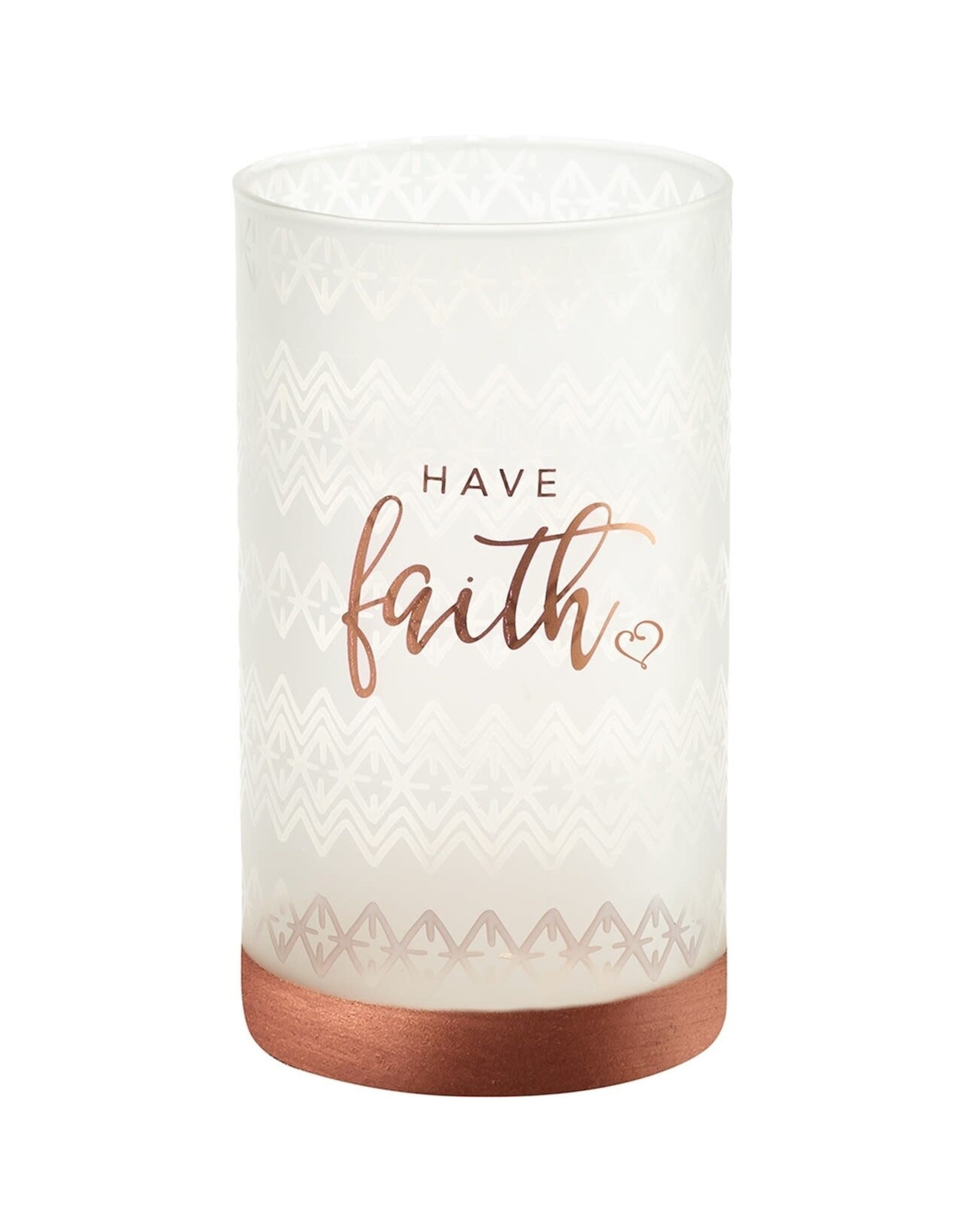 Precious Moments Have Faith, Glass Hurricane 7in Candleholder