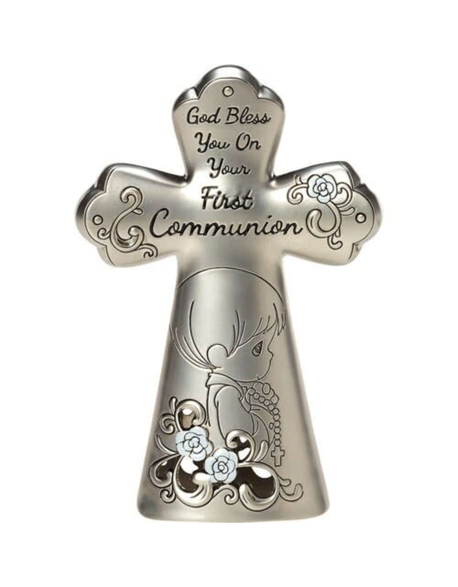 Precious Moments First Communion Mini Table Cross, Boy