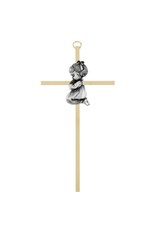 Christian Brands Brass Cross with Emblem - Baby Girl