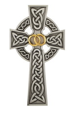 Christian Brands 8" Antique Silver Celtic Wedding Cross