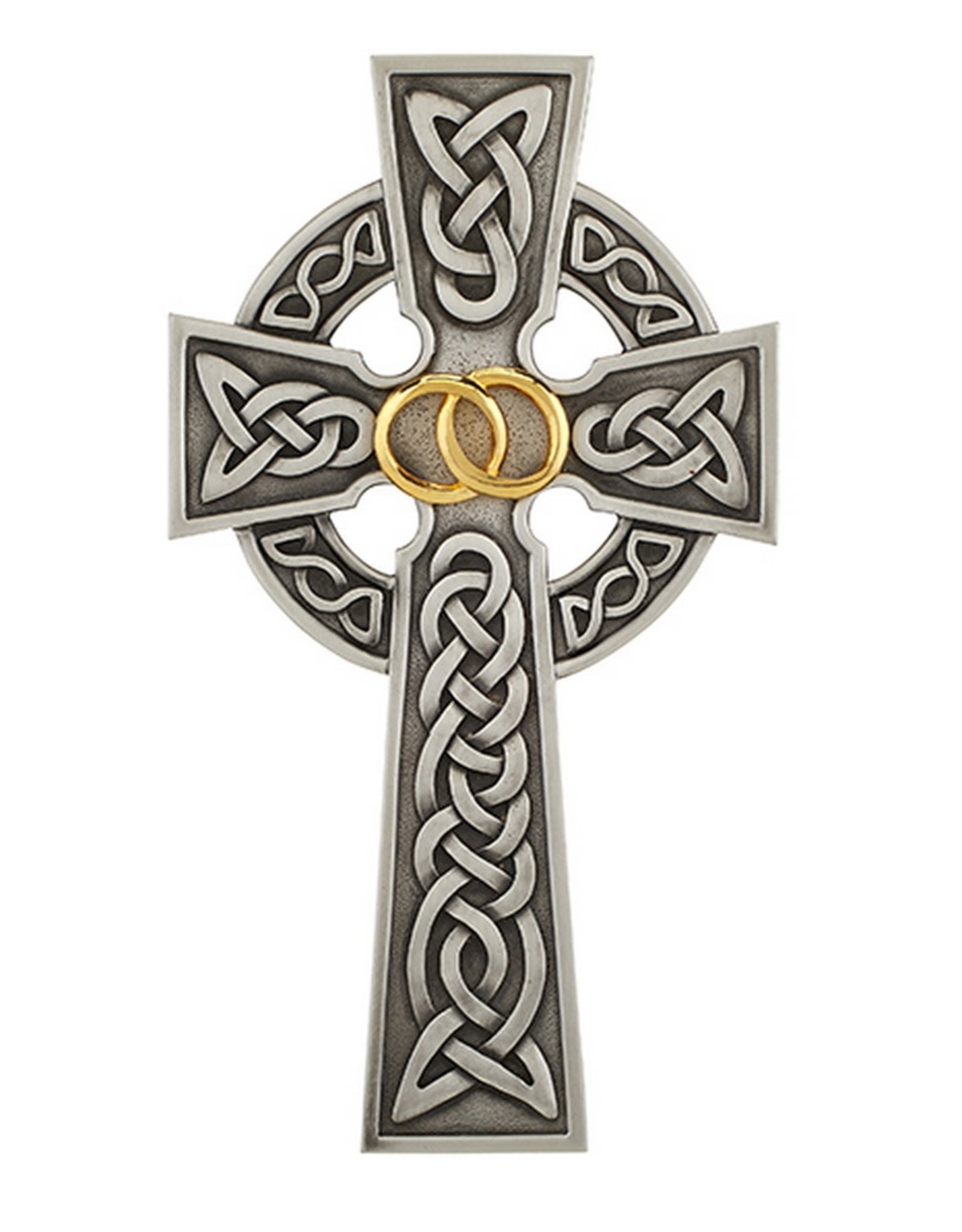 Christian Brands 8" Antique Silver Celtic Wedding Cross