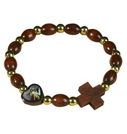 Autom Divine Mercy Heart Rosary Bracelet