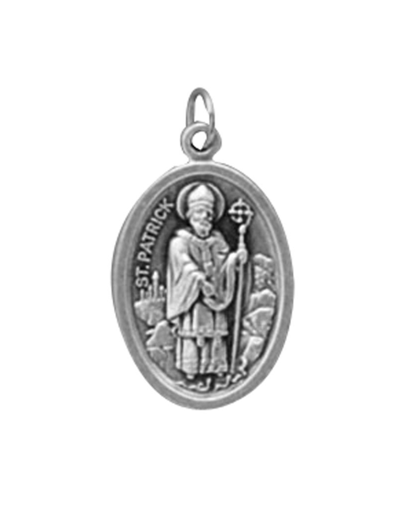 Autom St. Patrick/St. Bridget Oxidized Medal, 1" H