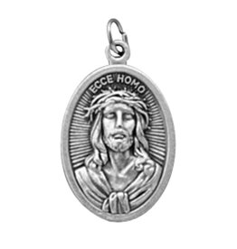 Autom Ecce Homo/Mater Dolorosa Oxidized Medal, 1"H
