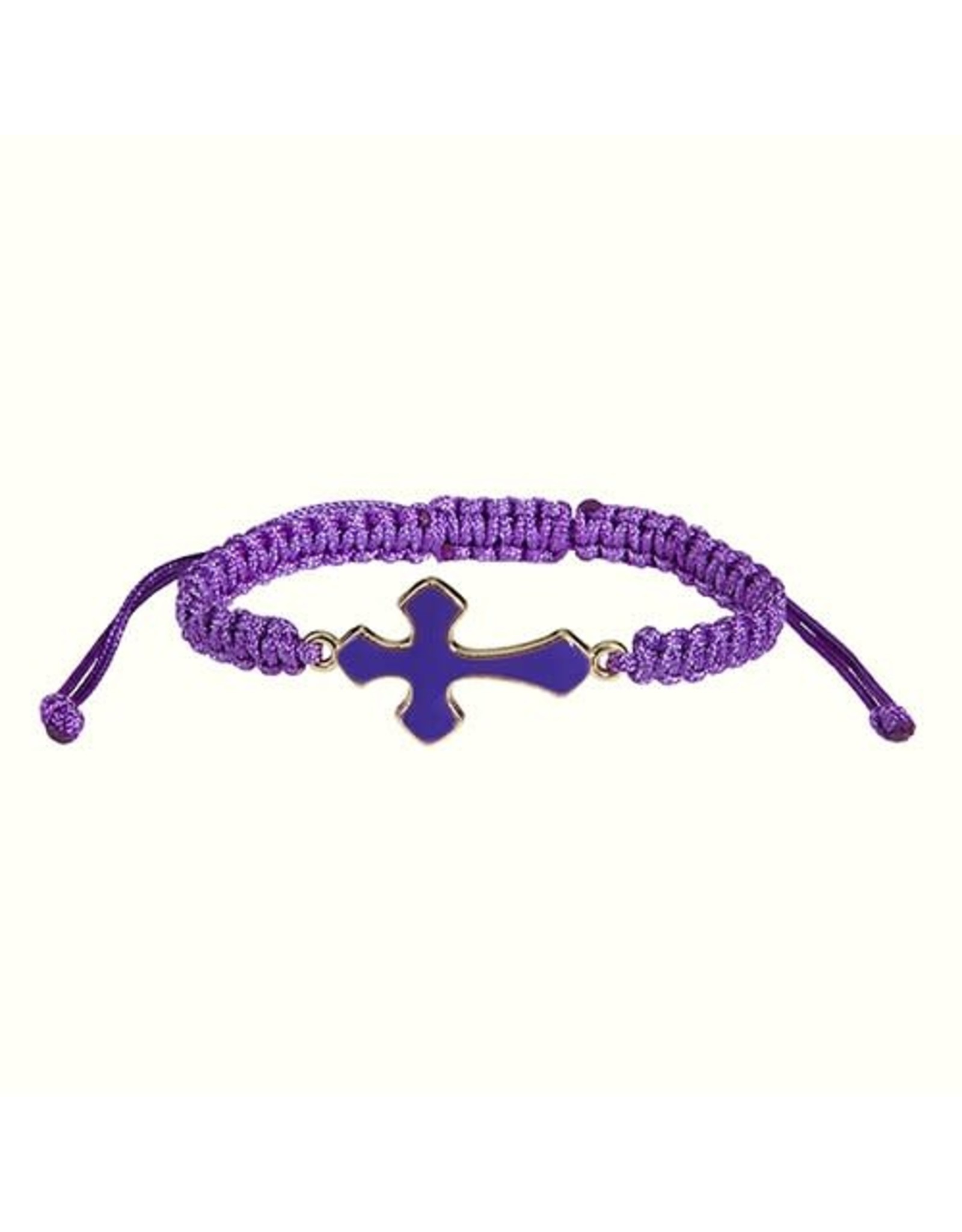 Faithworks Enamel Cross/Braid Cord Bracelet