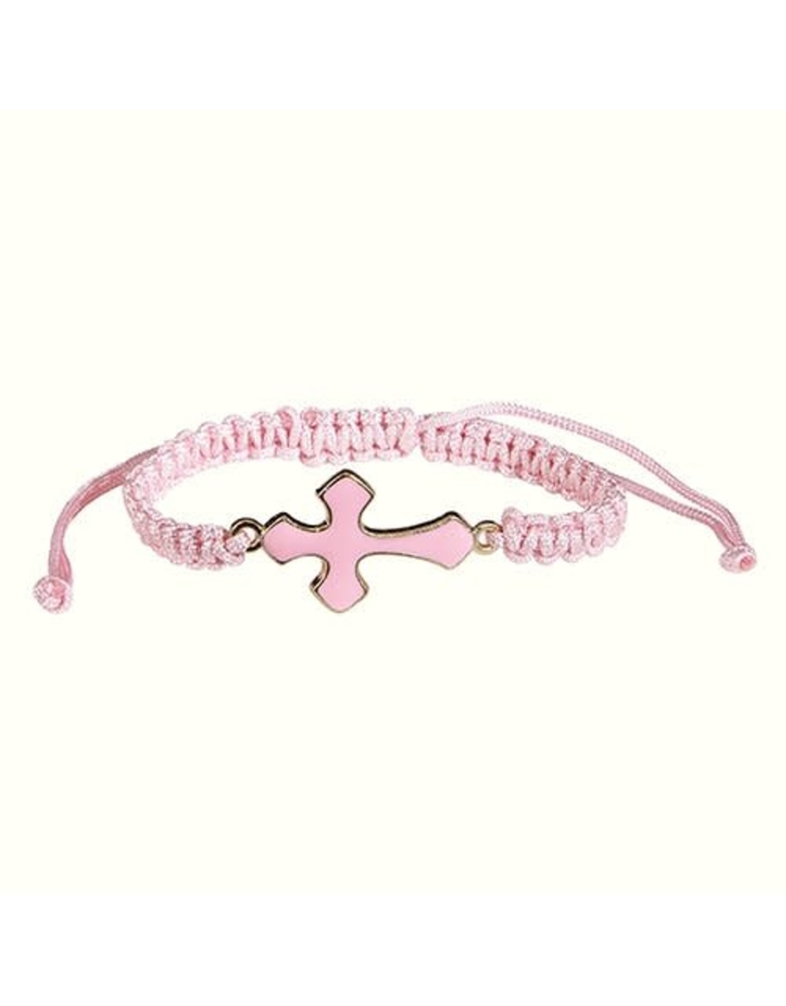 Faithworks Enamel Cross/Braid Cord Bracelet