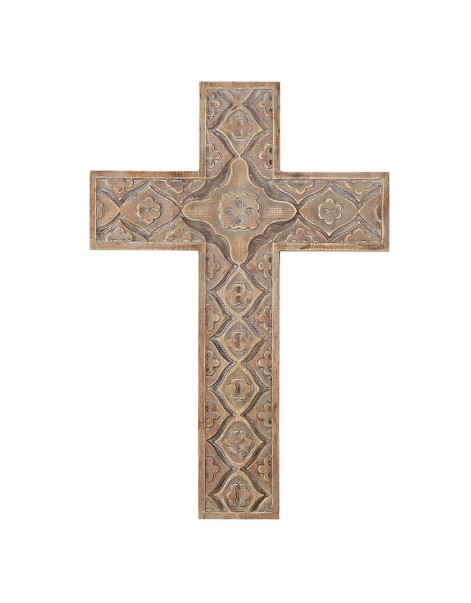 Faithworks Wall Cross - Wood Carved - 18"