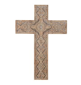 Faithworks Wall Cross - Wood Carved - 18"