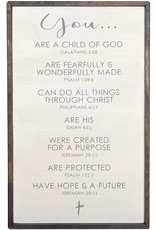 Faithworks Large Weathered Gray Wall Sign, 12.5 x 20-Inches, Affirmation