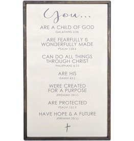 Faithworks Large Weathered Gray Wall Sign, 12.5 x 20-Inches, Affirmation