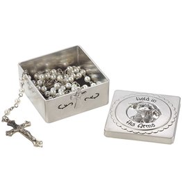 Precious Moments Held In His Arms Baptism Keepsake Box with Rosary
