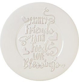 Precious Moments 10 in Bountiful Blessings Family Friends Faith Food Love Blessings Ceramic Plate