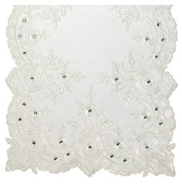 Precious Moments White Lace Elegance Table Runner