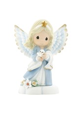 Precious Moments In The Radiance Of Heaven's Light Bisque Porcelain Figurine
