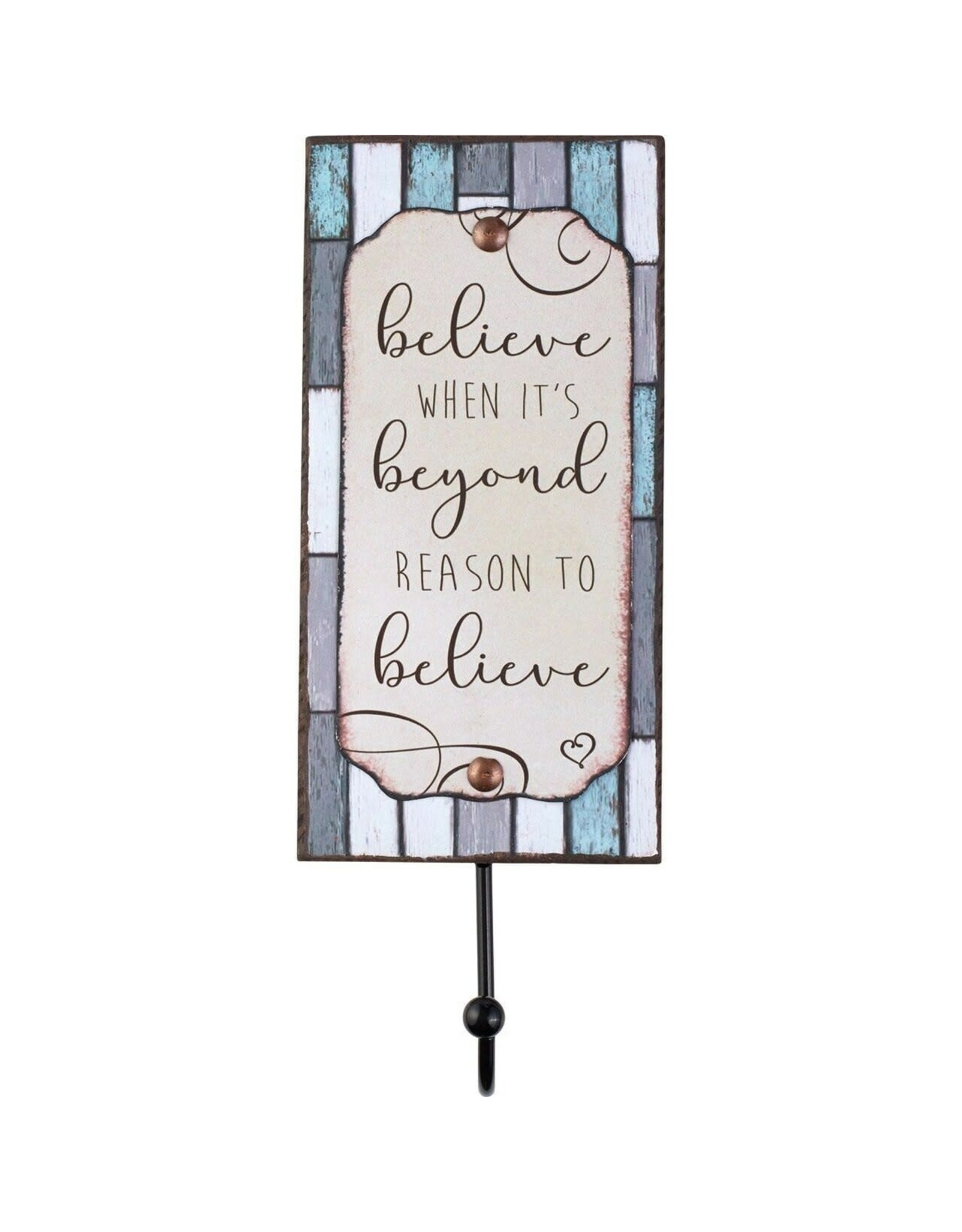 Precious Moments Believe When It’s Beyond Reason To Believe, Wall Hook, Wood/Metal