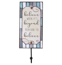 Precious Moments Believe When It’s Beyond Reason To Believe, Wall Hook, Wood/Metal