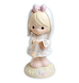 Precious Moments This Day Has Been Made In Heaven, Bisque Porcelain Communion Girl Figurine