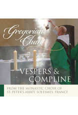 Paraclete Press Gregorian Chant Vespers and Compline CD