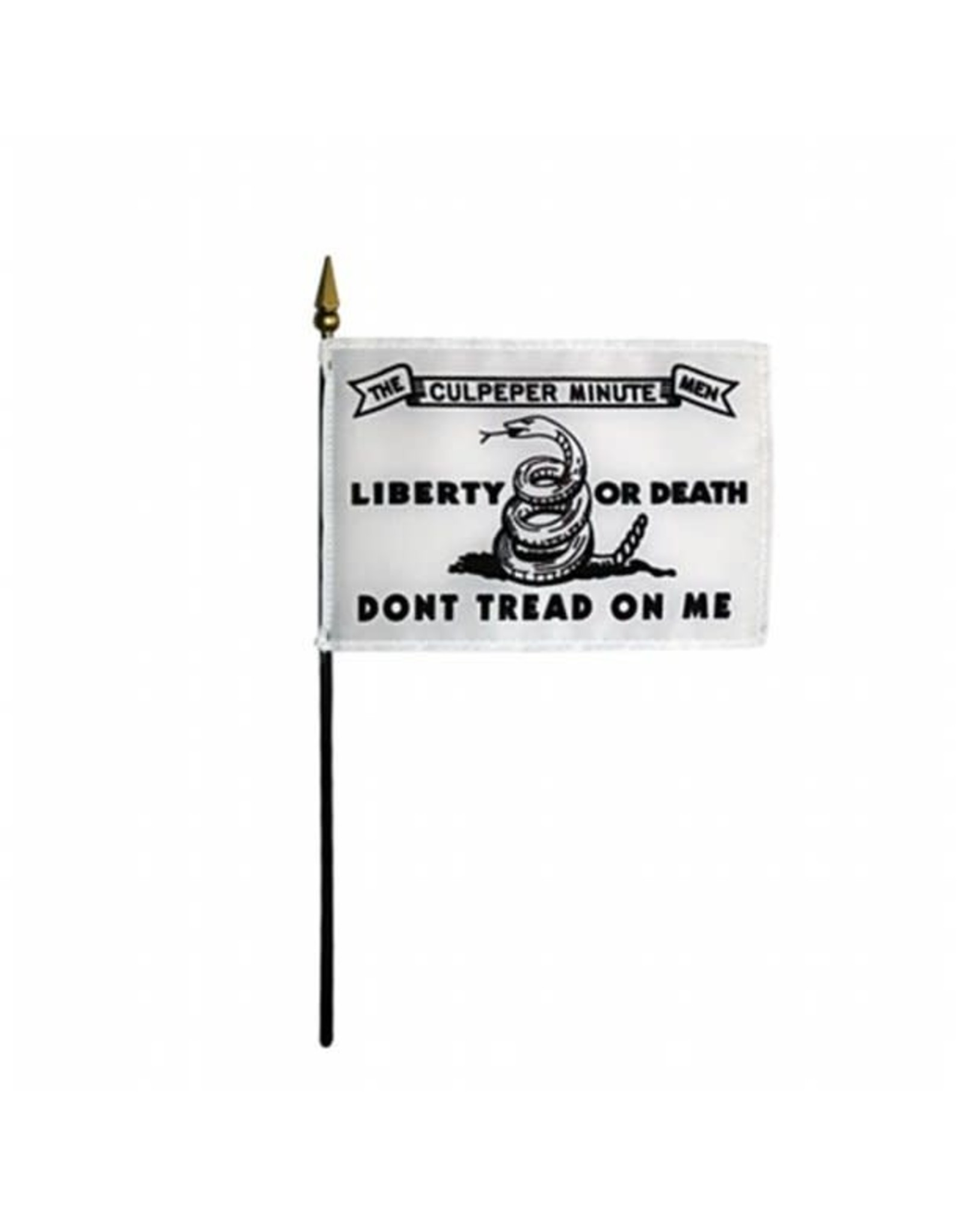 Annin 4" x 6" Culpeper Minute Men 1775 "Don't Tread on Me" Flag Mounted on Stick
