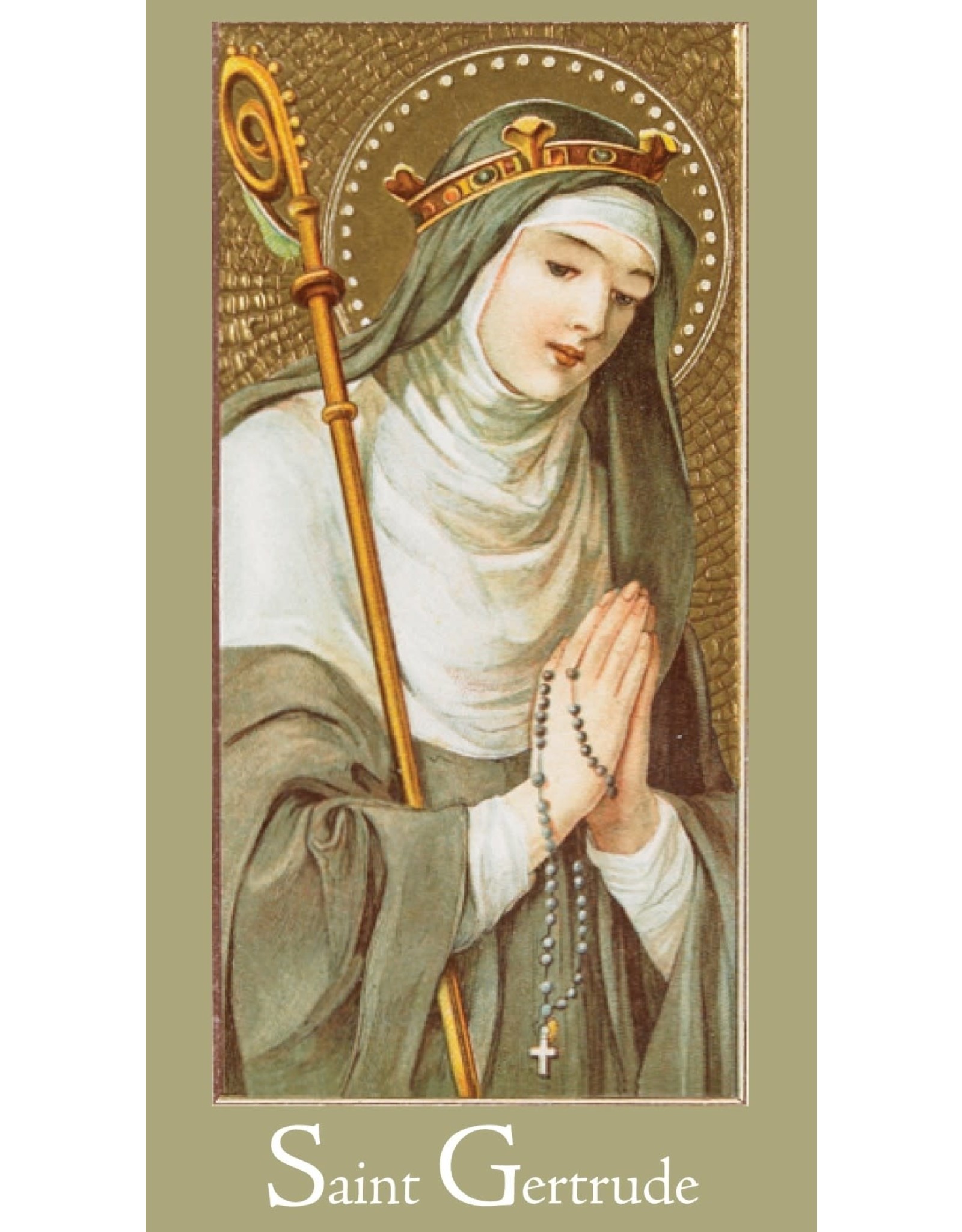 Association of Marian Helpers St. Gertrude Prayer Card